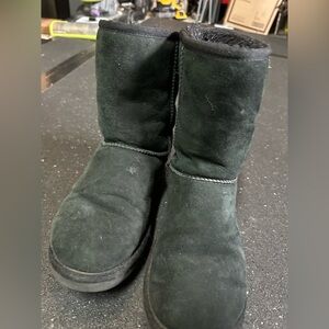 UGG Classic II Black Shearling Boots - W8